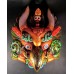 M211 Hand Carved wooden Mask Hindu Chhepu Garuda Bird Statue Wall hanging Nepal   253554550322